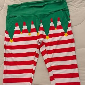 Festive Striped Leggings
